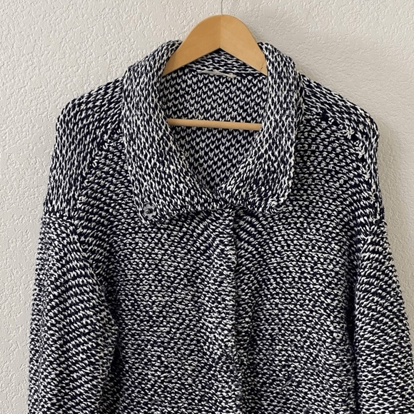Eileen Fisher Jacquard Cardigan Jacket Size Medium Organic Cotton Twist - Picture 2 of 7